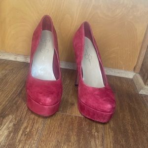 Jessica Simpson Red Platform Heels